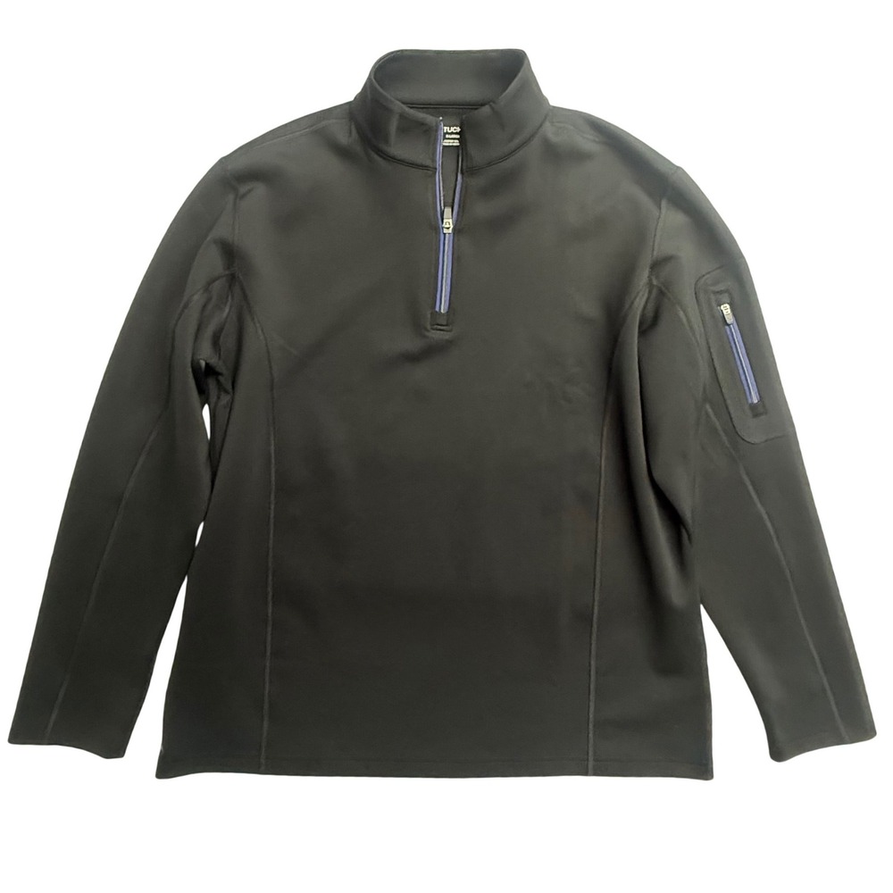UNTUCKit Mazzano Black Quarter Zip Pullover‎ Mens XL Performance Style 31424